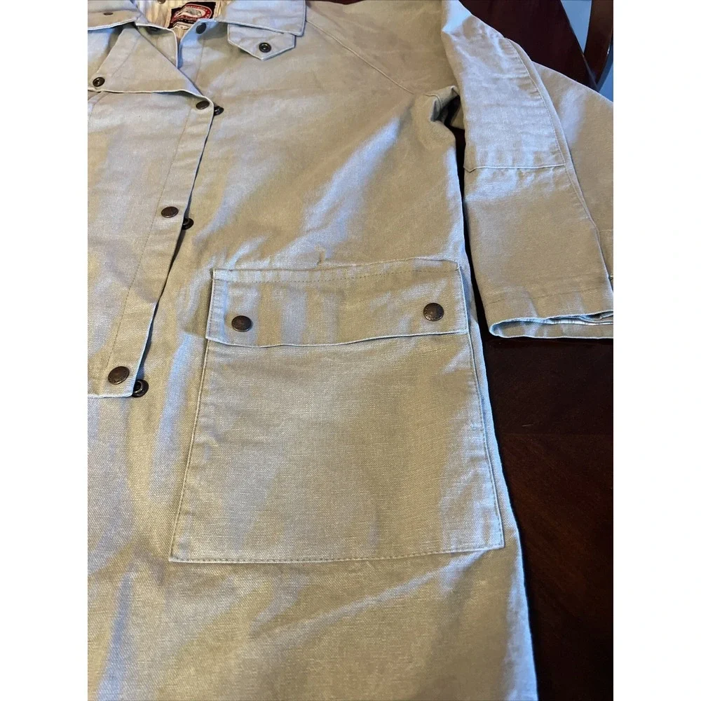 Australian Outback Collection Cotton  Duster Men Coat‎ Sz M Cape Missing Jacket